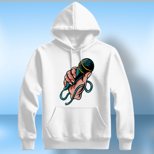 Hand holding mic T-shirt - Image 4